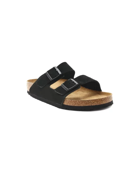 Birkenstock Papucs velúrból Arizona fekete