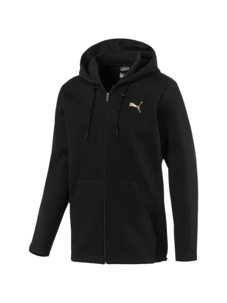 Lung hanorac cu glugă Puma negru