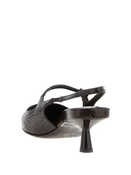Pantofi cu toc Jimmy Choo slingback maro