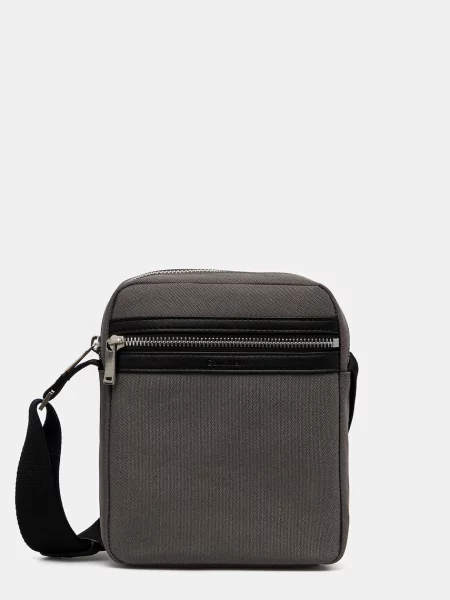 Calvin Klein Torbica za okrog pasu Contrast Reporter siva