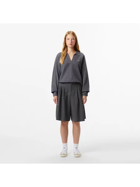 Lacoste Sweter Z Mieszanki Kaszmiru szary
