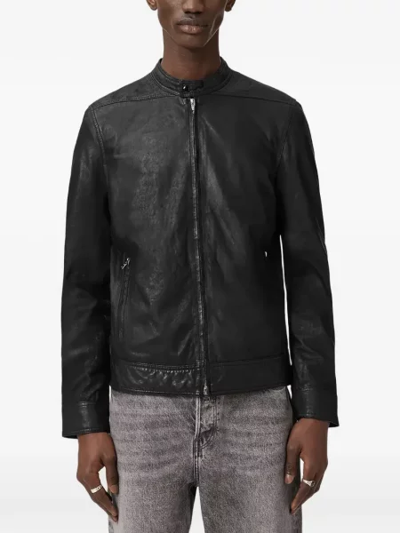Geanta de piele Allsaints negru
