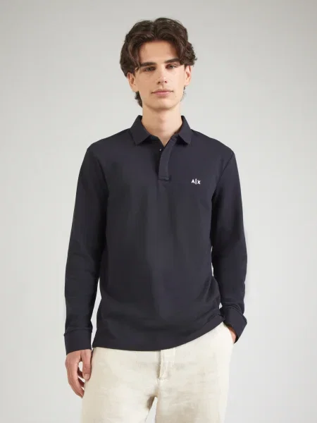 ARMANI EXCHANGE Tricou bleumarin alb