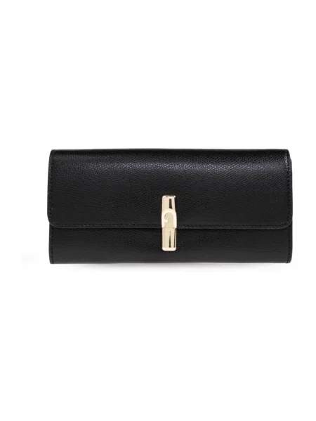 Portfel Furla elegancki skórzany czarny