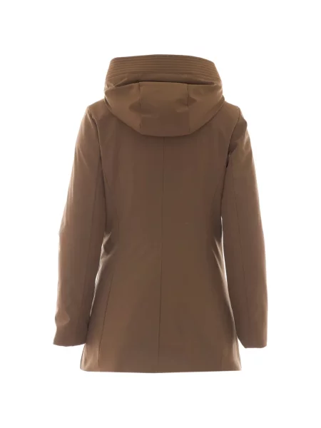 Palton Woolrich cu glugă maro