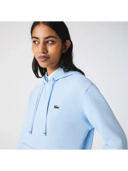 Lacoste Bluza Z Kapturem I Luźnym Krojem Z Mieszanki Bawełny niebieska