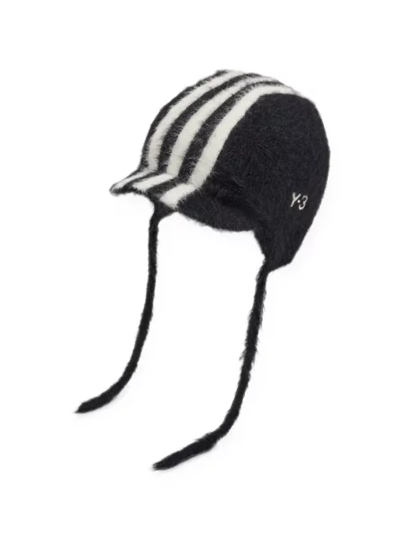 Pruhovaný čepice Y-3 černý