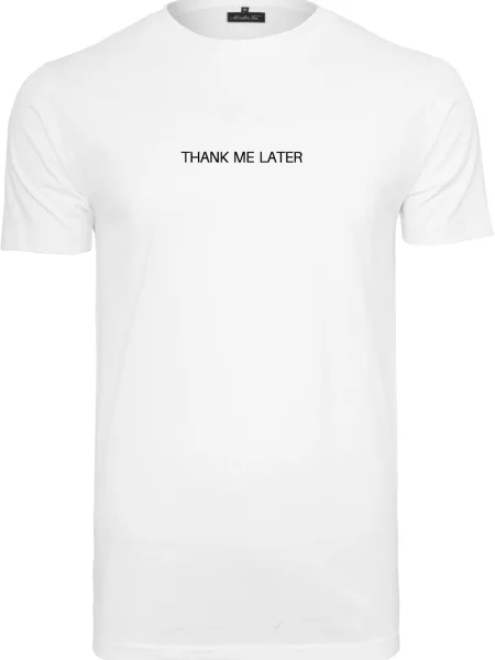 Mister Tee Tricou Thank Me Later negru alb