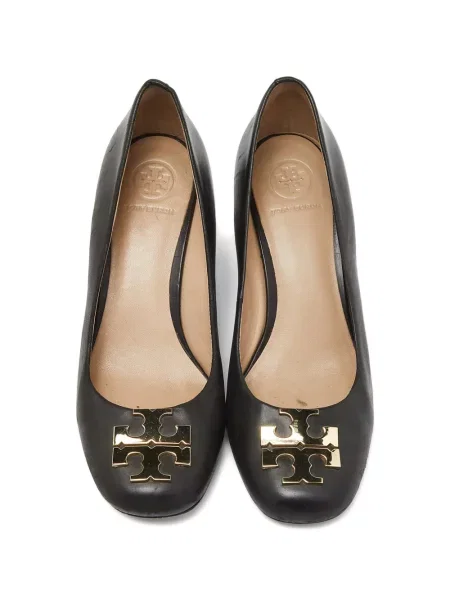 Pantofi cu toc Tory Burch cu pană negru
