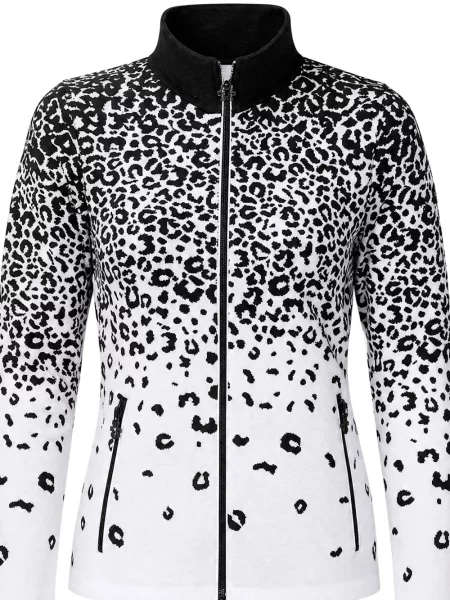 Geacă Newland cu imagine cu model leopard alb