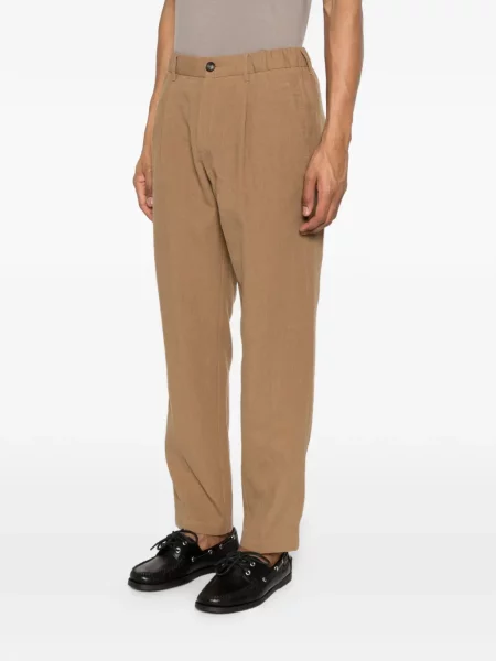 Plisované kalhoty Herno hnědé