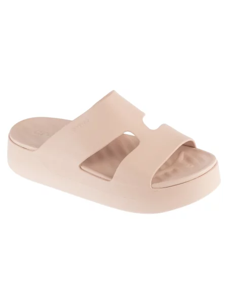 Crocs Šľapky Getaway Platform H-Strap Écru ružová