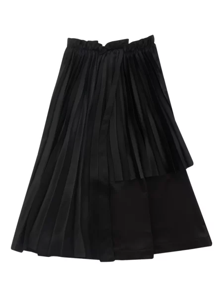 Fusta plisata Noir Kei Ninomiya plisată până la genunchi negru
