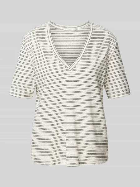 T-shirt z dekoltem w serek Lanius