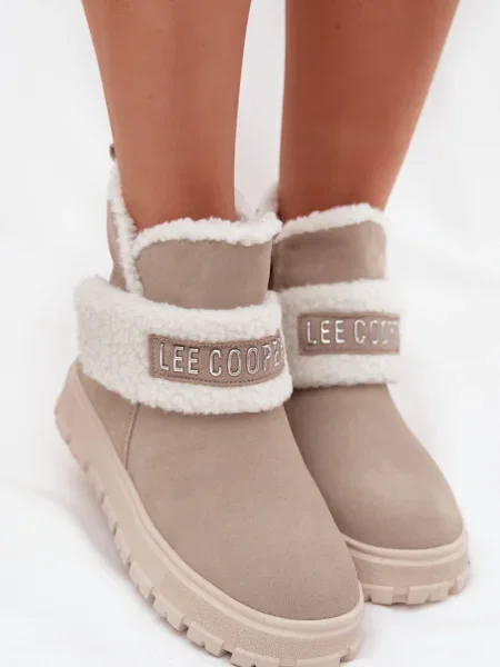 Škornji za sneg Lee Cooper iz semiša bela