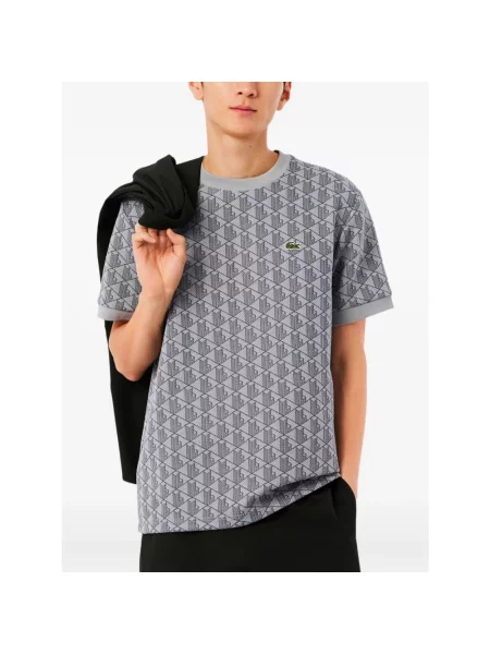 Dzianinowy sweter Lacoste szary