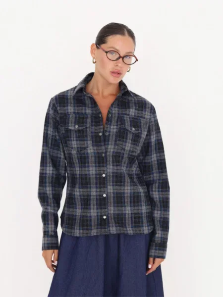 Сорочка Lilove фланель синій