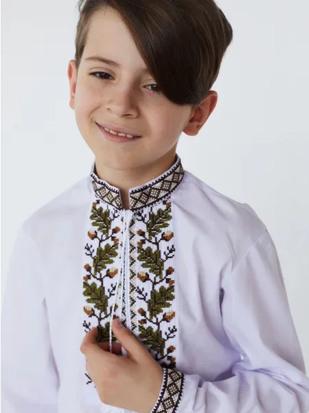 Детская рубашка Folk Moda белая