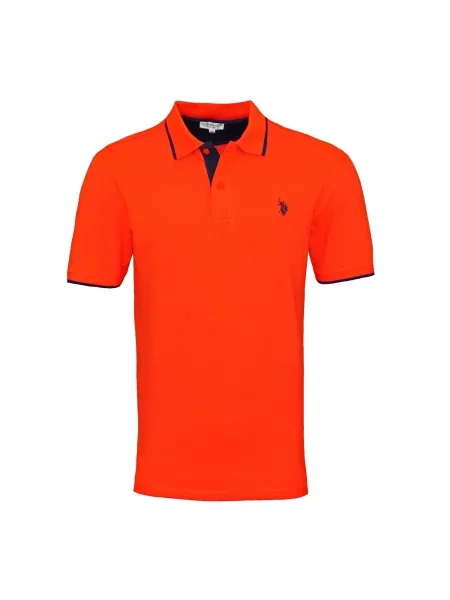 U.S. POLO ASSN. Majica neonsko oranžna črna