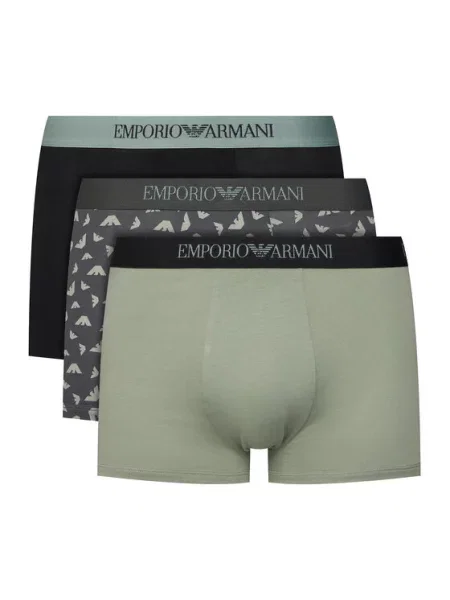 Emporio Armani Boxer trumpikės kremo / mėtų / šviesiai / juoda žalia