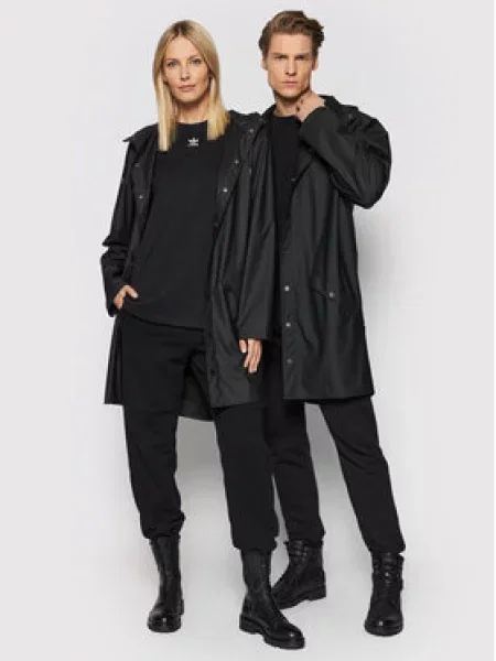 Довга демісезонна куртка Rains чорна