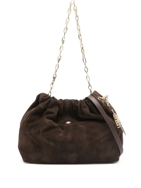 Geantă Ba&sh din piele de căprioară maro