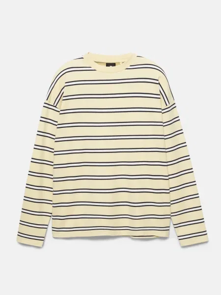 Pull&Bear Tricou galben / negru alb