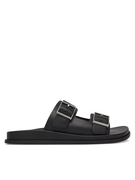 Natikači Calvin Klein City Sandal Buckle Lth črna