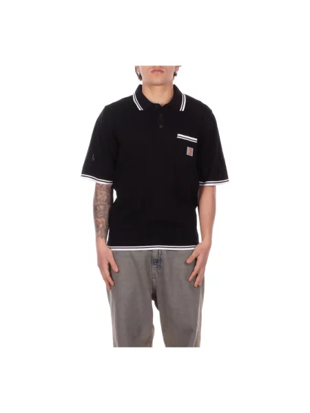 Carhartt Wip Koszulki Mężczyzna L Polo Shirt czarny