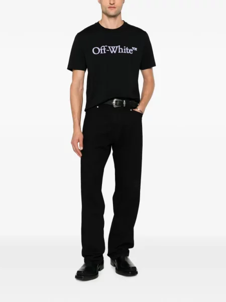 Tricou Off-white cu autograf alb