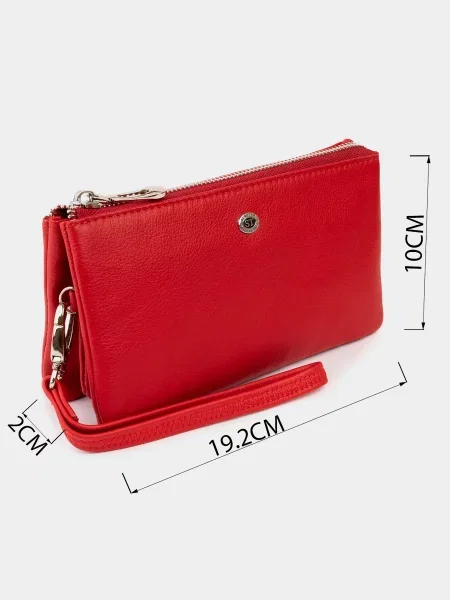 ST Leather Accessories Клатч Шкіра червоний