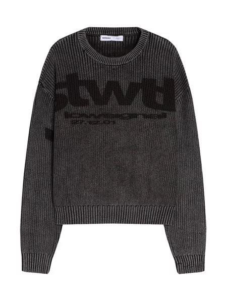 Bershka Pulover pegasto črna