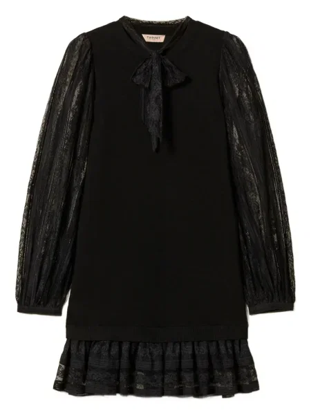Rochie mini Twinset tricotate scurtă de costum negru