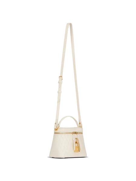 Matlasat geantă shopper Balmain din piele