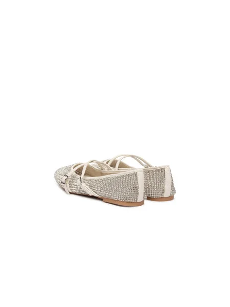 STEVE MADDEN Baleríny s ramienkom Watchlist krémová béžová