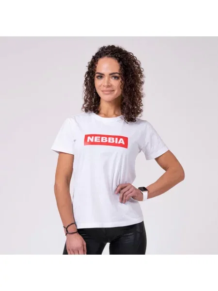 Koszulka fitness Nebbia Basic biała