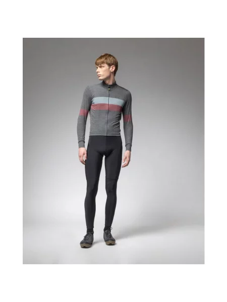 Koszulka rowerowa Alé Wool Line długa rękaw S szary