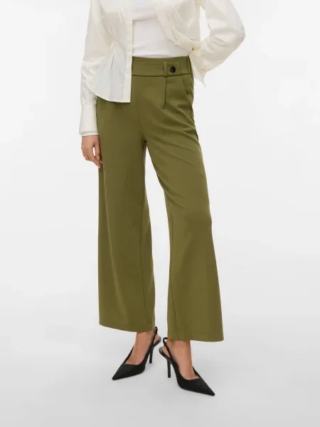 VERO MODA Plisované nohavice VMSTAR olivová