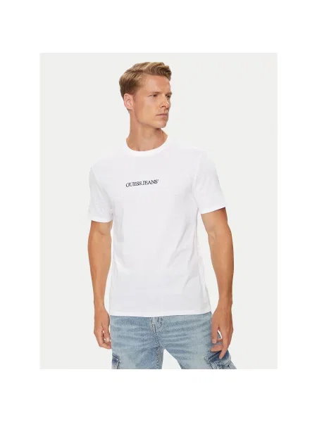 Guess Jeans Marškinėliai Slim Fit balta