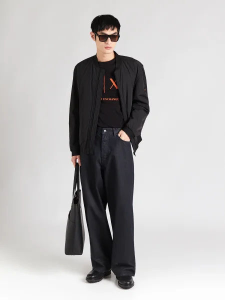 ARMANI EXCHANGE Tričko svetločervená čierna