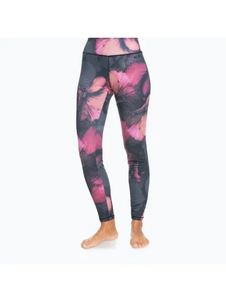 Pantaloni termici pentru femei ROXY Daybreak Bottom adevărat panseluță panseluță panseluță negru