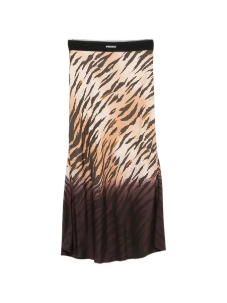 Fustă midi Pinko până la genunchi maro