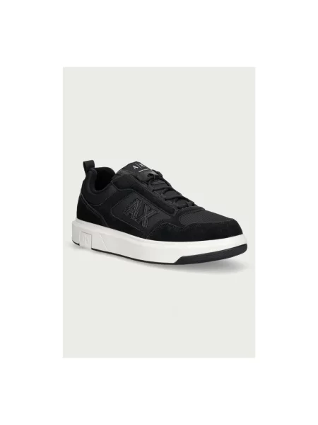 Sneakersy Armani Exchange zamszowe czarne
