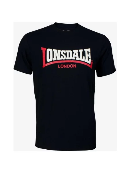 Koszulka Lonsdale Two Tone czarny czerwony biały