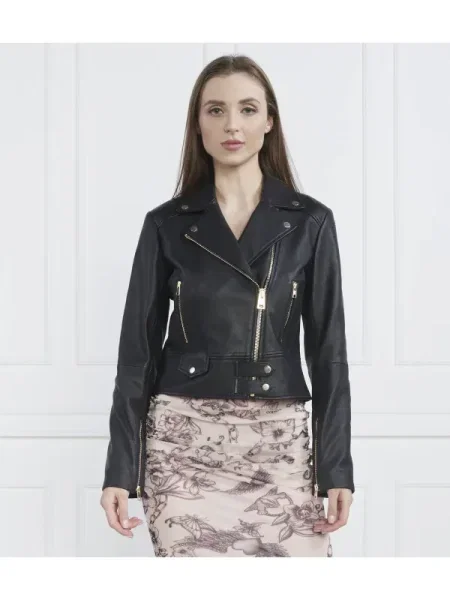 Pinko De piele geacă de piele SENSIBILE negru