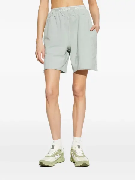 Pantaloni scurți Moschino cu autograf verde