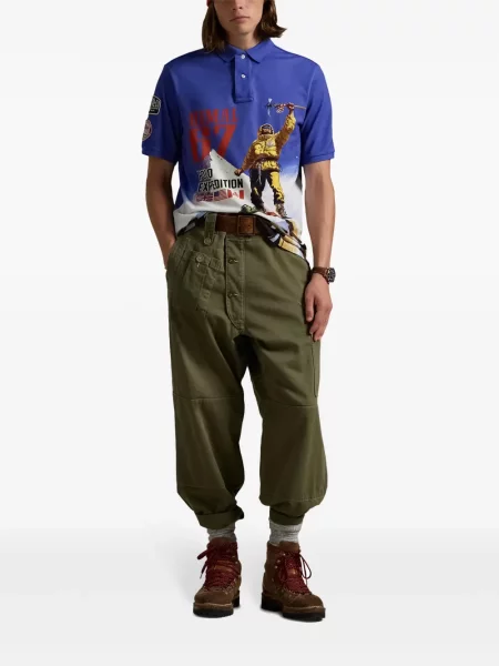 Ριγέ μπλούζα Polo Ralph Lauren με κέντημα πράσινο