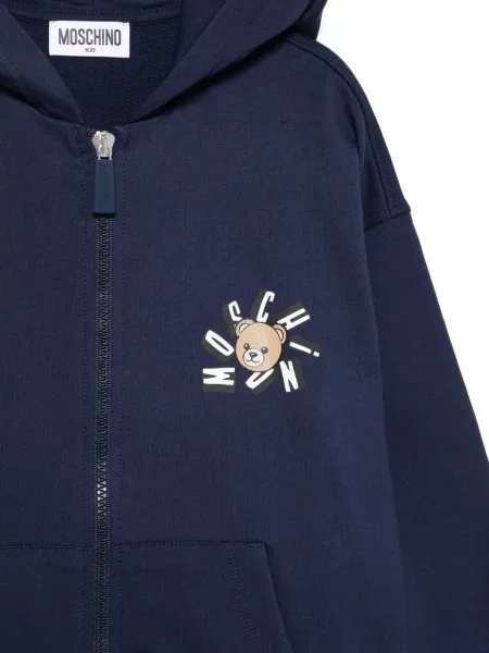 Bluza z kapturem dziecięca Moschino niebieska