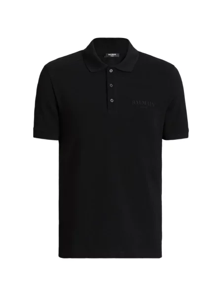 Koszulka polo Balmain czarna