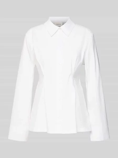 Bluzka koszulowa z mieszanki bawełny model ‘Zopy’ Gestuz biała